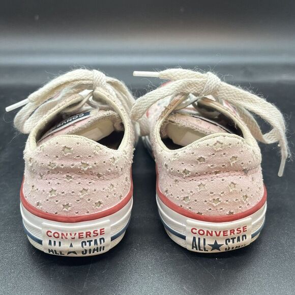 Converse all star low top pink stars junior size 11 casual school walking - Picture 4 of 7